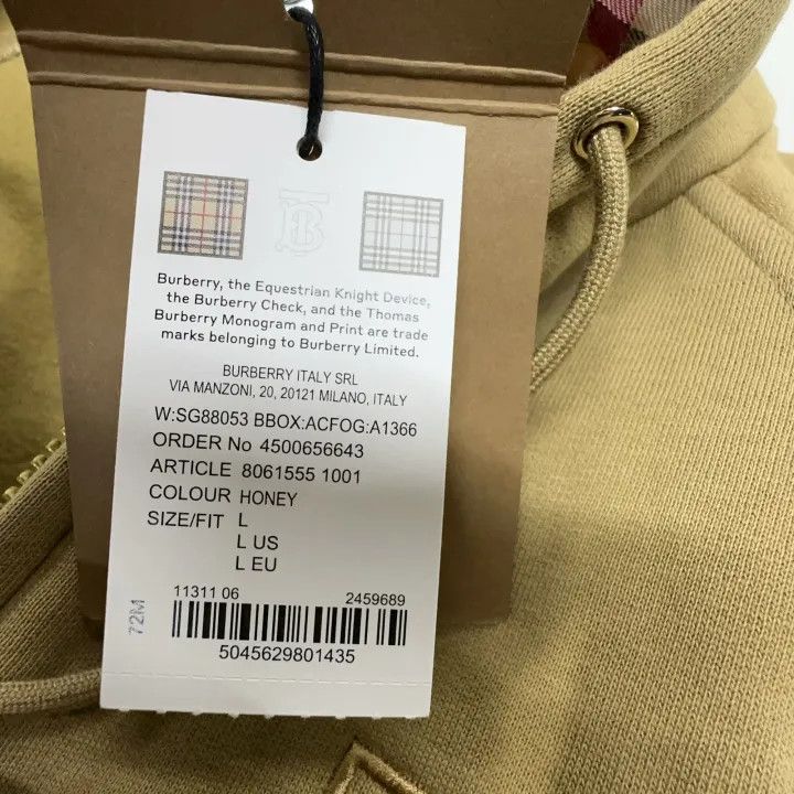 Burberry Burberry Logo Embroidered Hooded Sweatshirt 0079 Size L / US 10 / IT 46 - 4 Thumbnail