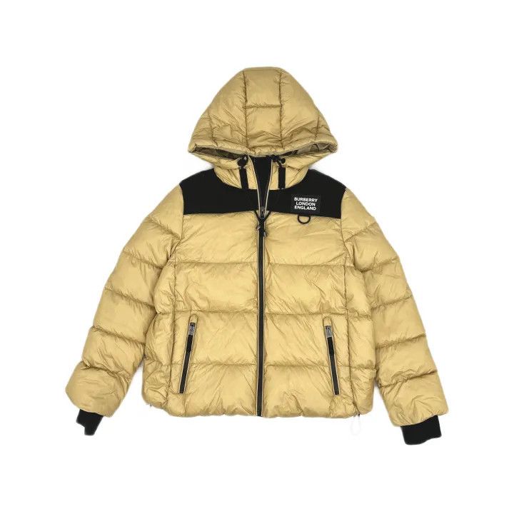 Burberry Burberry Hooded Yellow Down Jacket for Women 0079 Size L / US 10 / IT 46 - 2 Thumbnail