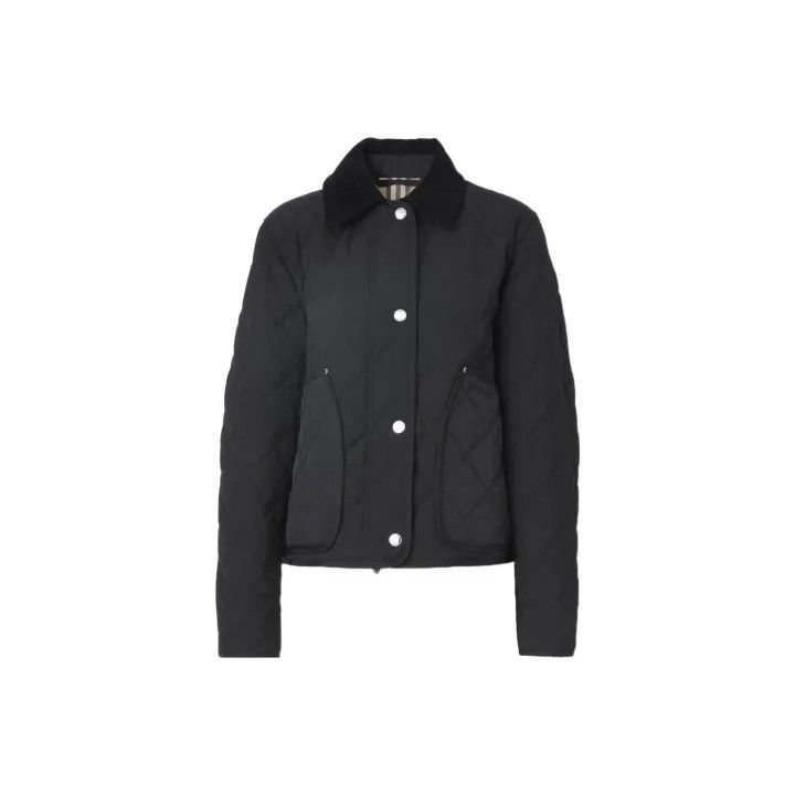 Burberry Burberry Black Quilted Short Jacket for Women 0079 Size L / US 10 / IT 46 - 2 Thumbnail