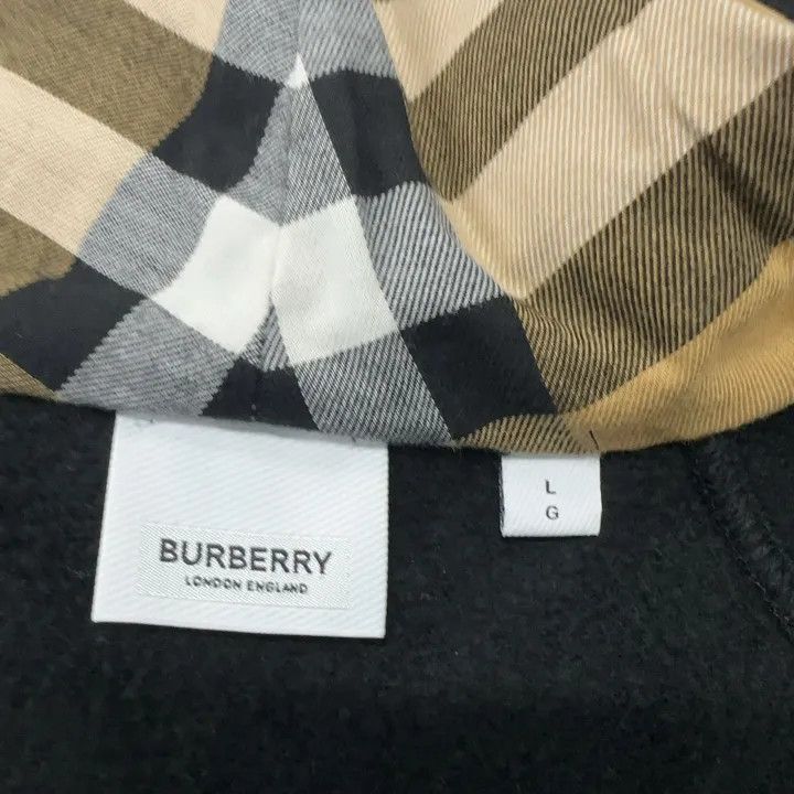 Burberry Burberry Black Hooded Zip Sweatshirt with Lining 0079 Size L / US 10 / IT 46 - 5 Thumbnail