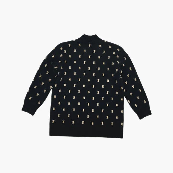 Burberry Burberry Black Logo Knit Cardigan for Women 0079 Size L / US 10 / IT 46 - 3 Thumbnail