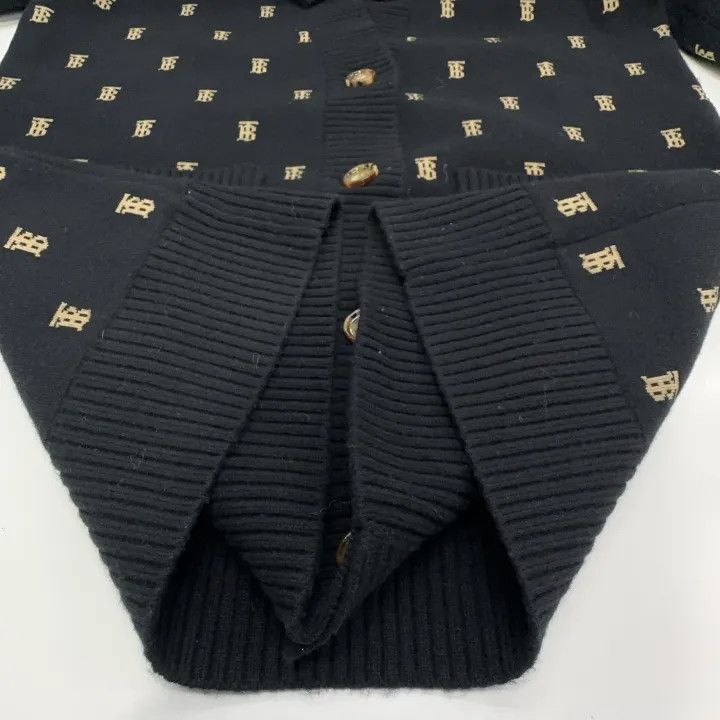 Burberry Burberry Black Logo Knit Cardigan for Women 0079 Size L / US 10 / IT 46 - 9 Thumbnail