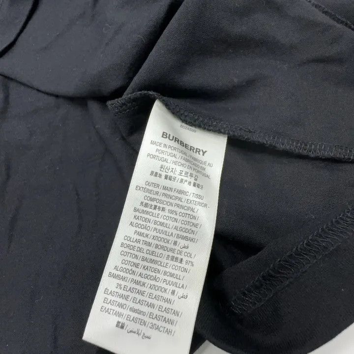 Burberry Burberry Black Logo Long Sleeve T-Shirt 0079 Size L / US 10 / IT 46 - 11 Thumbnail