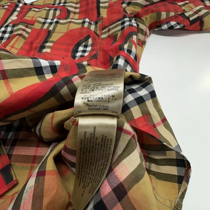 Burberry Burberry Graffiti Print Shirt for Men and Women 0079 Size L / US 10 / IT 46 - 4 Thumbnail