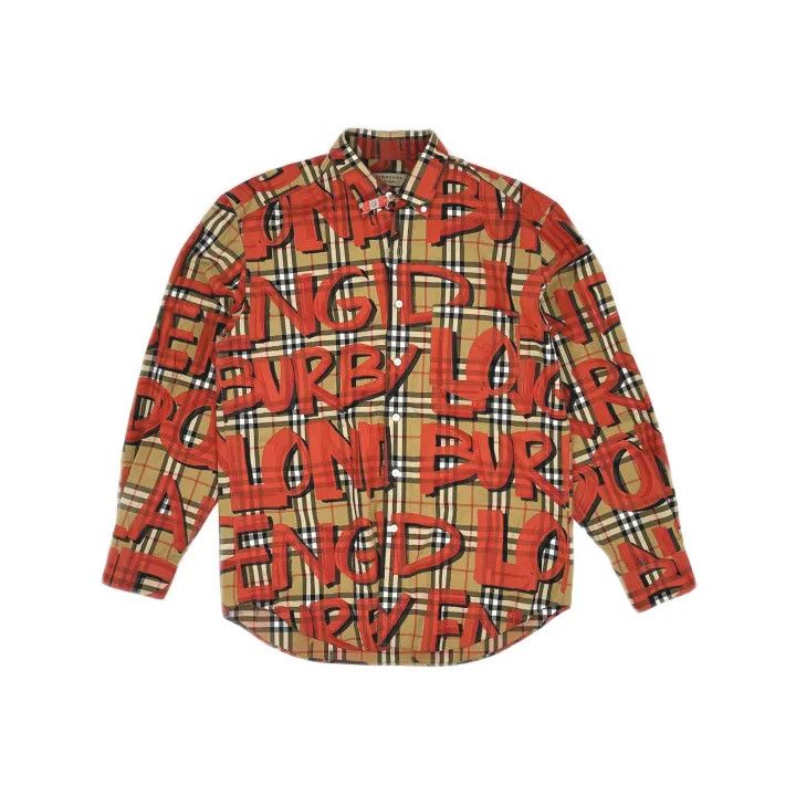 Burberry Burberry Graffiti Print Shirt for Men and Women 0079 Size L / US 10 / IT 46 - 2 Thumbnail