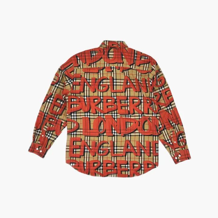 Burberry Graffiti Print Shirt for Men and Women 0079
