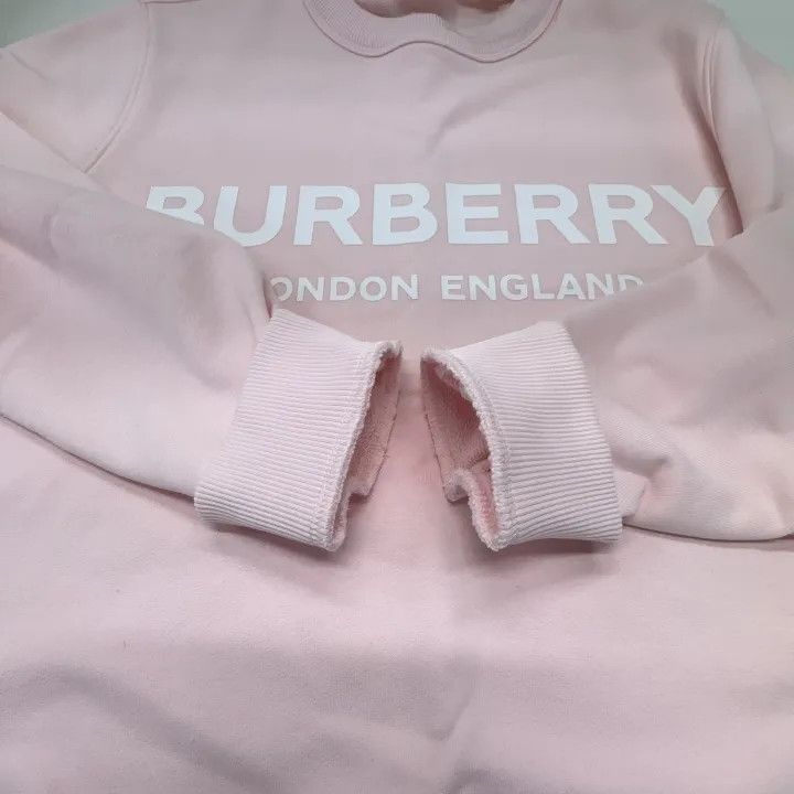 Burberry Burberry Logo Print Sweatshirt for Women in Pink 0079 Size L / US 10 / IT 46 - 9 Thumbnail