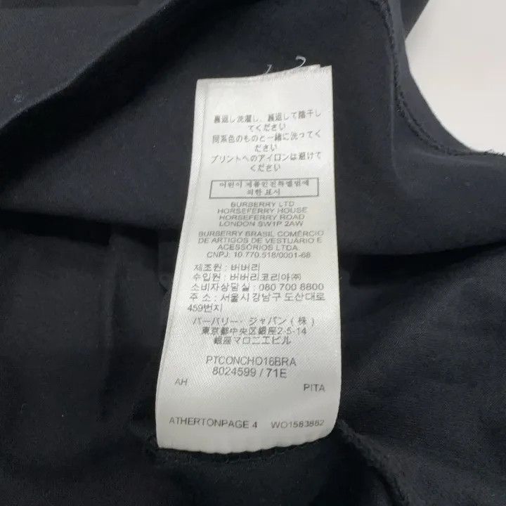 Burberry Burberry Black Logo Print Long Sleeve T-Shirt 0079 Size L / US 10 / IT 46 - 4 Thumbnail