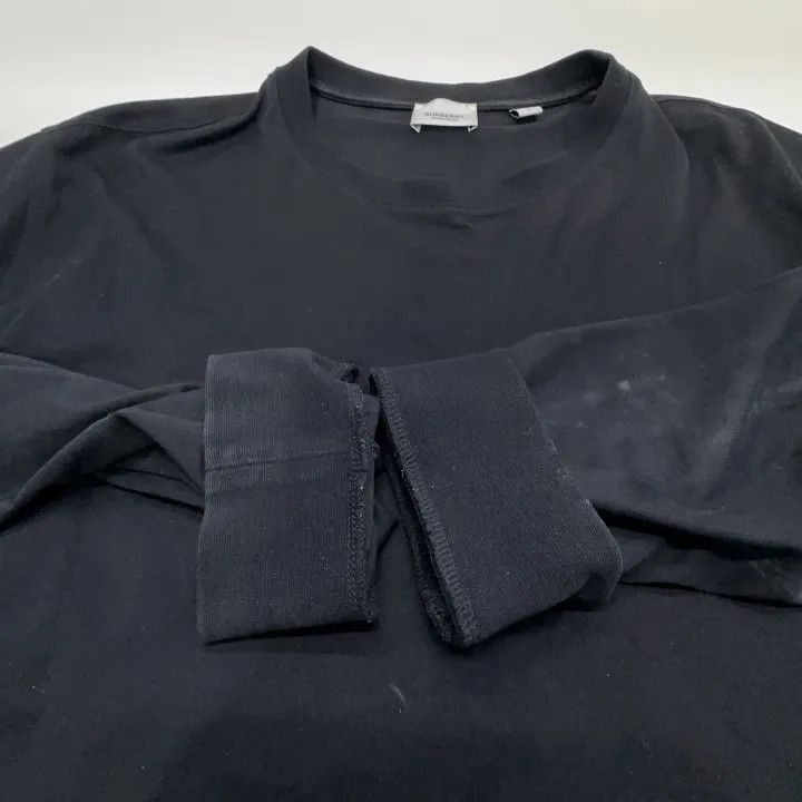 Burberry Burberry Black Logo Print Long Sleeve T-Shirt 0079 Size L / US 10 / IT 46 - 8 Thumbnail