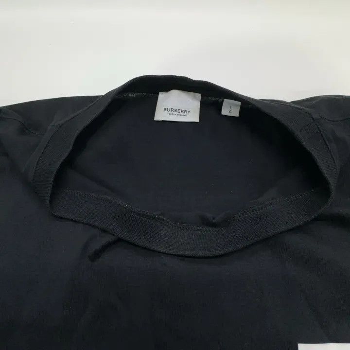Burberry Burberry Black Logo Print Long Sleeve T-Shirt 0079 Size L / US 10 / IT 46 - 6 Thumbnail