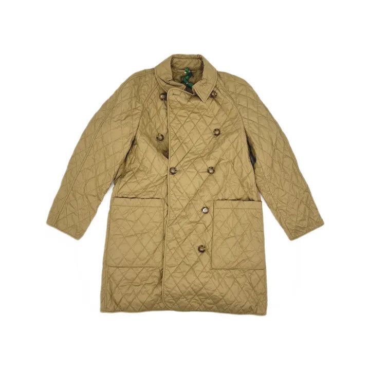Burberry Burberry SS23 Beige Double-Breasted Mid-Length Cotton Coat 0079 Size L / US 10 / IT 46 - 2 Thumbnail