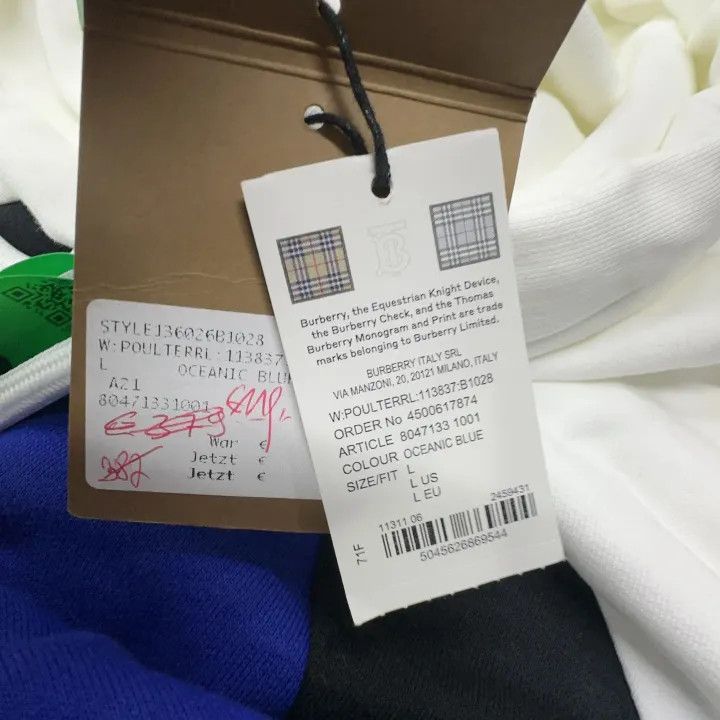 Burberry Burberry Hooded Sweatshirt with Geometric Print 0079 Size L / US 10 / IT 46 - 6 Thumbnail
