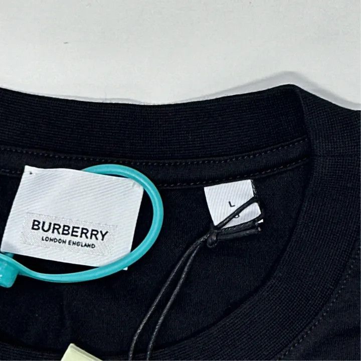Burberry Burberry Black Short Sleeve Casual T-Shirt 0079 Size L / US 10 / IT 46 - 4 Thumbnail