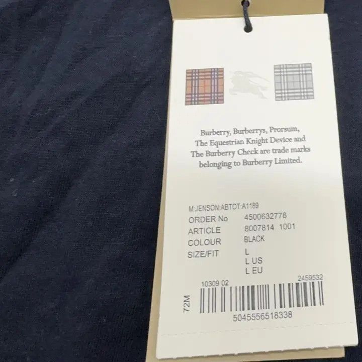 Burberry Burberry Black Logo Short Sleeve T-Shirt 0079 Size L / US 10 / IT 46 - 8 Thumbnail