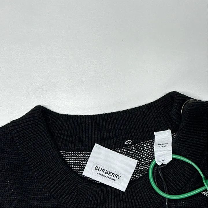 Burberry Burberry Black Knitted Casual Long Sleeve Sweater 0079 Size M / US 6-8 / IT 42-44 - 2 Thumbnail