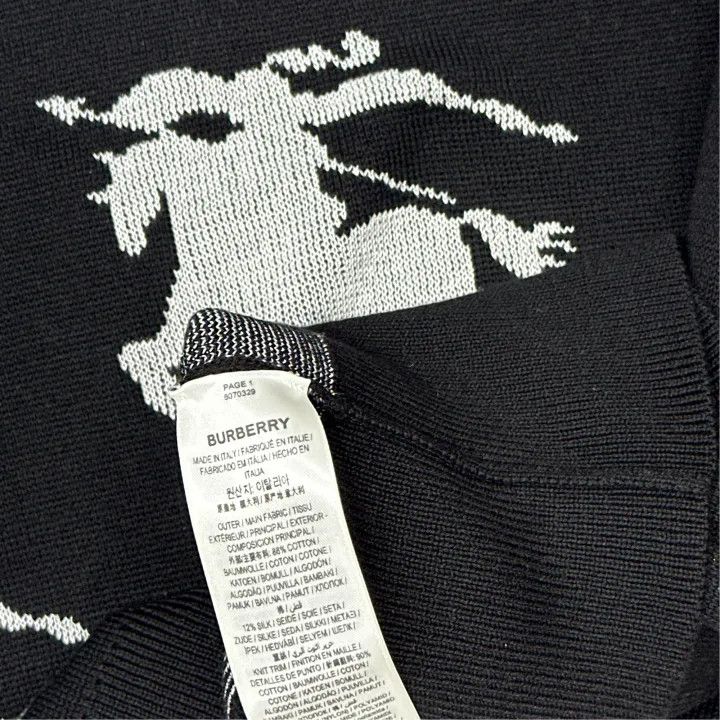 Burberry Burberry Black Knitted Casual Long Sleeve Sweater 0079 Size M / US 6-8 / IT 42-44 - 3 Thumbnail