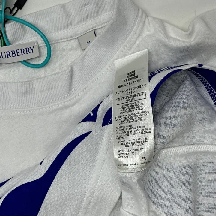 Burberry Burberry White Casual T-Shirt with Horse Print 0079 Size M / US 6-8 / IT 42-44 - 3 Thumbnail