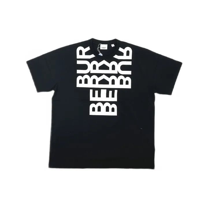 Burberry Burberry Black Logo Print Short Sleeve T-Shirt 0079 Size M / US 6-8 / IT 42-44 - 2 Thumbnail