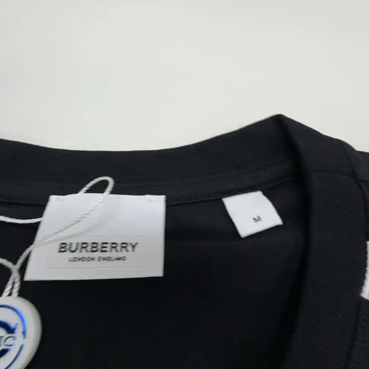 Burberry Burberry Black Logo Print Short Sleeve T-Shirt 0079 Size M / US 6-8 / IT 42-44 - 4 Thumbnail