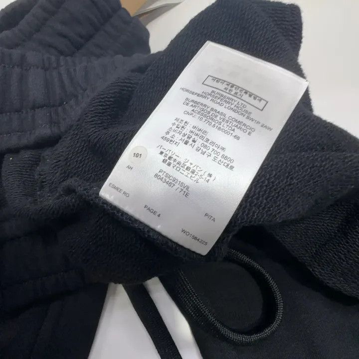 Burberry Burberry Black Cotton Logo Sweatpants for Women 0079 Size 27" / US 4 / IT 40 - 6 Thumbnail