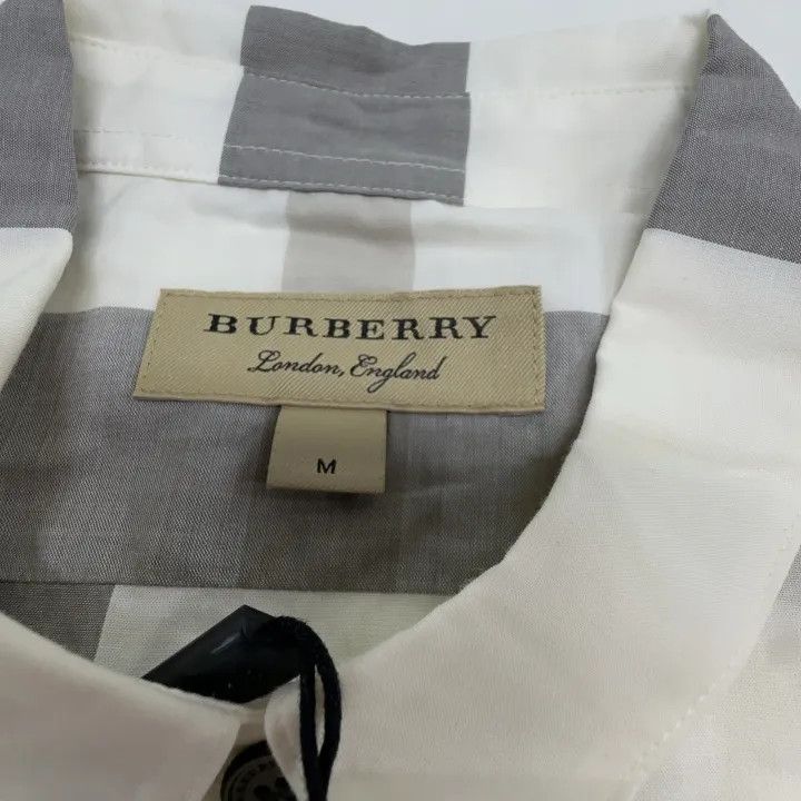 Burberry Burberry Gray Plaid Long Sleeve Shirt for Women 0079 Size M / US 6-8 / IT 42-44 - 5 Thumbnail