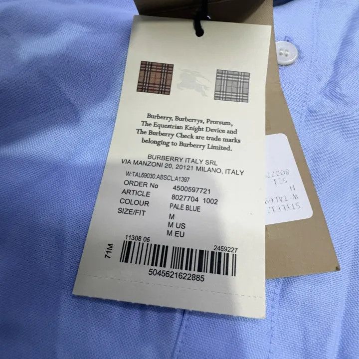 Burberry Burberry Casual Solid Long Sleeve Shirt 0079 Size M / US 6-8 / IT 42-44 - 12 Thumbnail