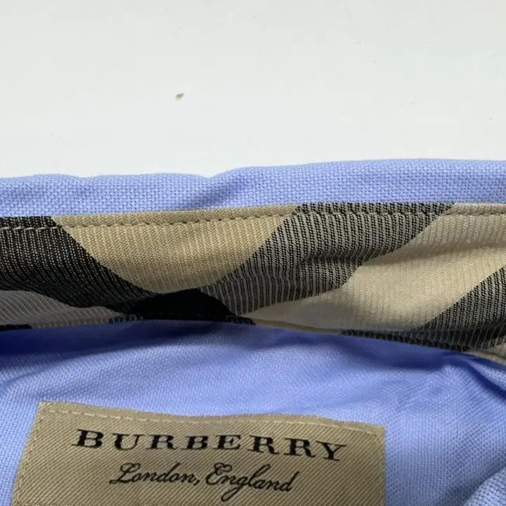 Burberry Burberry Casual Long Sleeve Shirt in Light Blue 0079 Size M / US 6-8 / IT 42-44 - 7 Thumbnail
