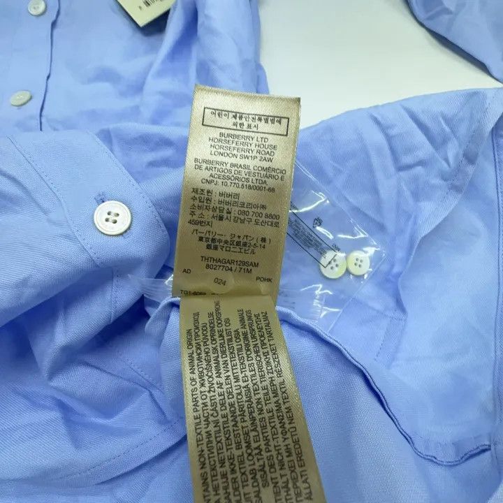 Burberry Burberry Casual Long Sleeve Shirt in Light Blue 0079 Size M / US 6-8 / IT 42-44 - 12 Thumbnail