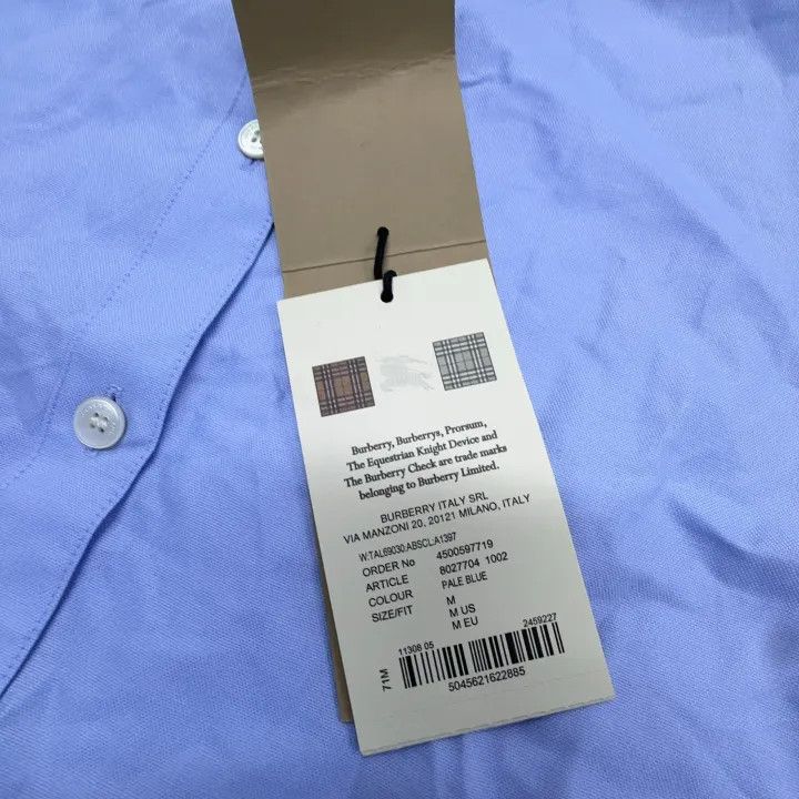 Burberry Burberry Casual Long Sleeve Shirt in Light Blue 0079 Size M / US 6-8 / IT 42-44 - 11 Thumbnail