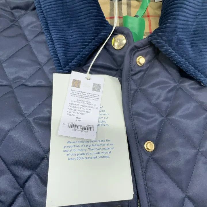 Burberry Burberry Blue Quilted Long Sleeve Jacket 0079 Size M / US 6-8 / IT 42-44 - 5 Thumbnail