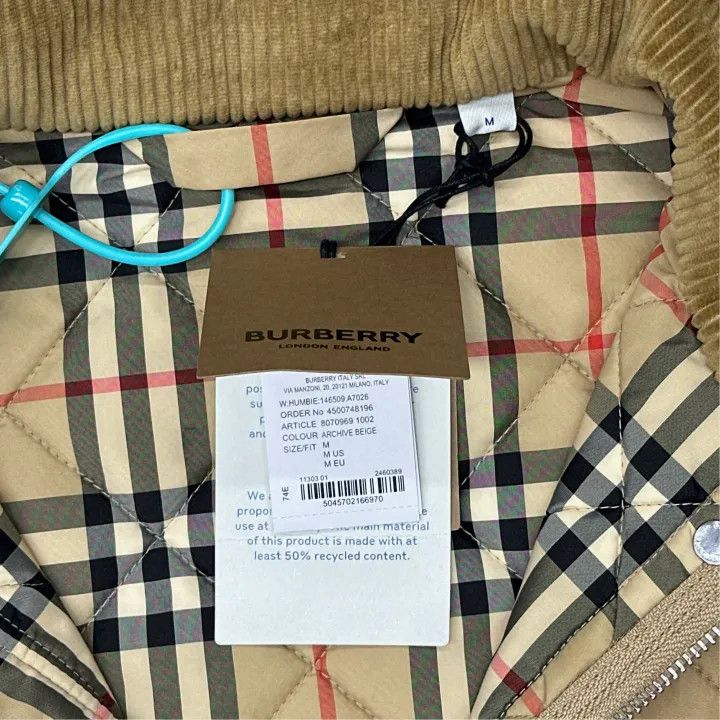 Burberry Burberry SS23 Quilted Jacket for Women 0079 Size M / US 6-8 / IT 42-44 - 3 Thumbnail