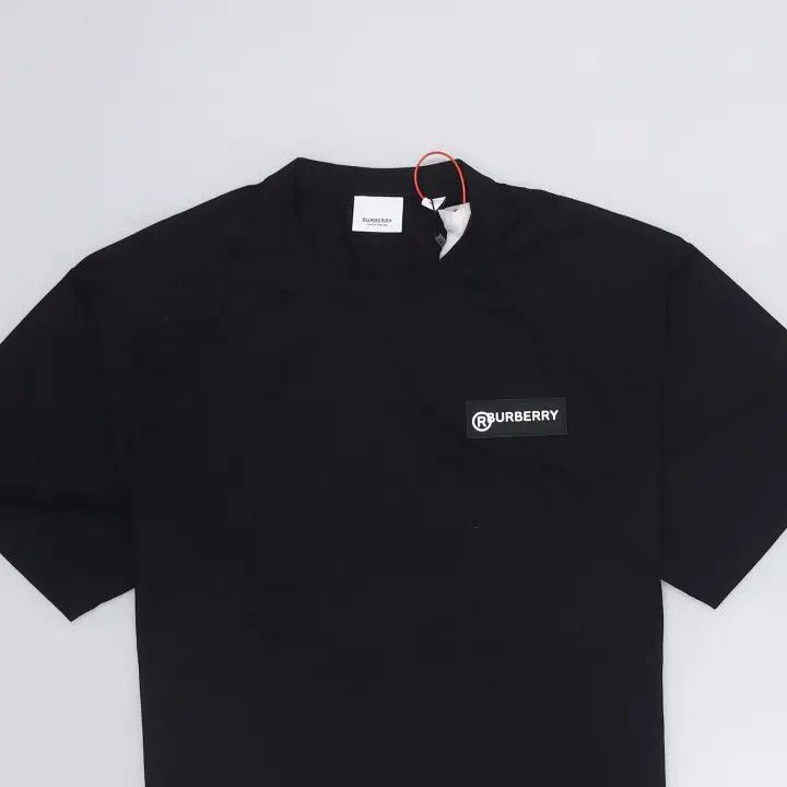 Burberry Burberry Logo Plaid Black Casual Short Sleeve T-Shirt 0079 Size M / US 6-8 / IT 42-44 - 3 Thumbnail