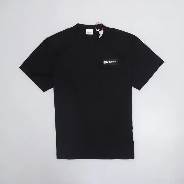 Burberry Burberry Logo Plaid Black Casual Short Sleeve T-Shirt 0079 Size M / US 6-8 / IT 42-44 - 2 Thumbnail