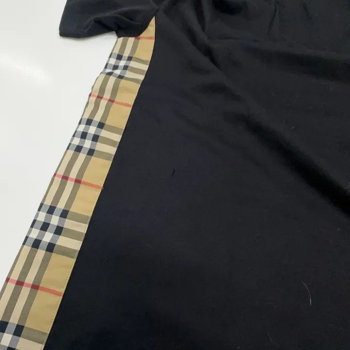 Burberry Burberry Logo Plaid Black Casual Short Sleeve T-Shirt 0079 Size M / US 6-8 / IT 42-44 - 15 Thumbnail