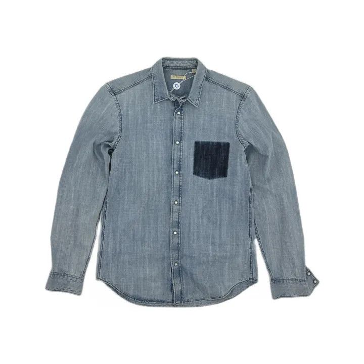 Burberry Burberry Casual Solid Color Button-Up Shirt 0079 Size M / US 6-8 / IT 42-44 - 2 Thumbnail