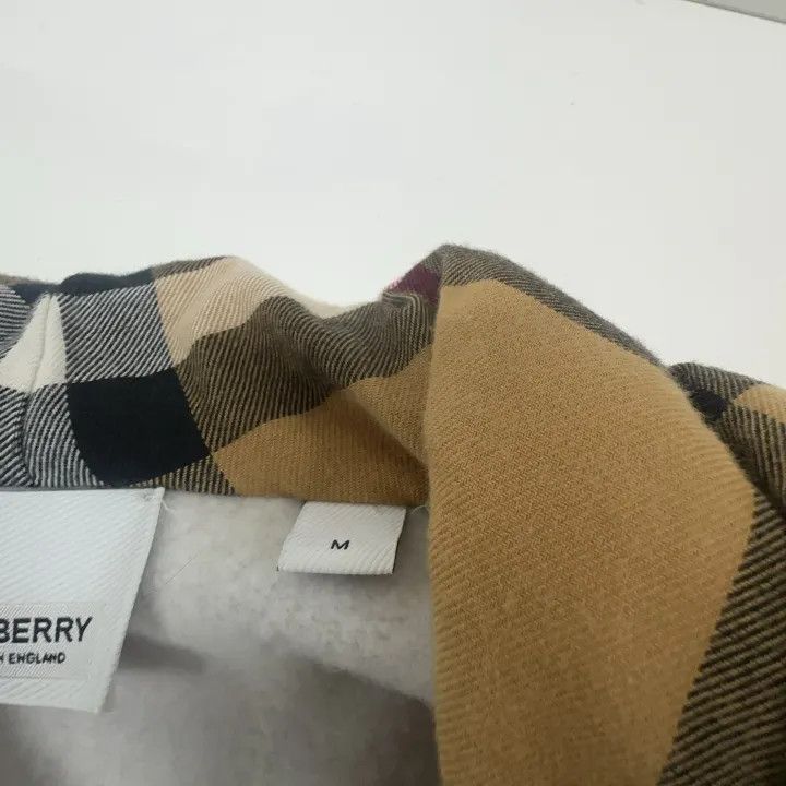 Burberry Burberry Grey Logo Embroidered Zip-Up Hoodie 0079 Size M / US 6-8 / IT 42-44 - 7 Thumbnail