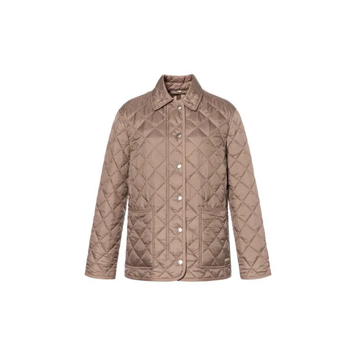 Burberry Burberry Quilted Long Sleeve Jacket in Beige 0079 Size M / US 6-8 / IT 42-44 - 2 Thumbnail