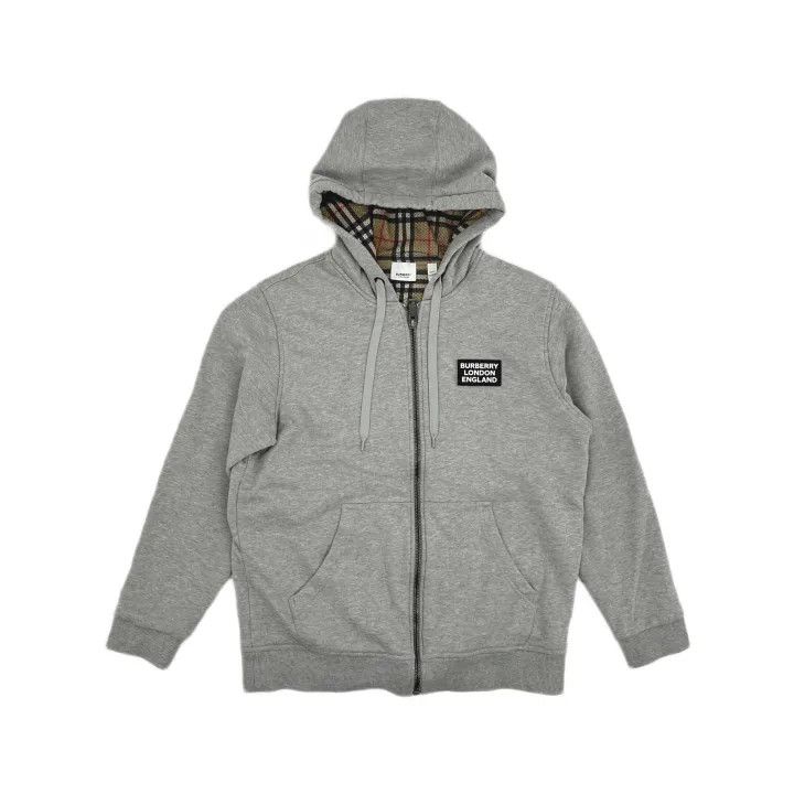 Burberry Burberry Gray Logo Hoodie for Casual Wear 0079 Size M / US 6-8 / IT 42-44 - 2 Thumbnail