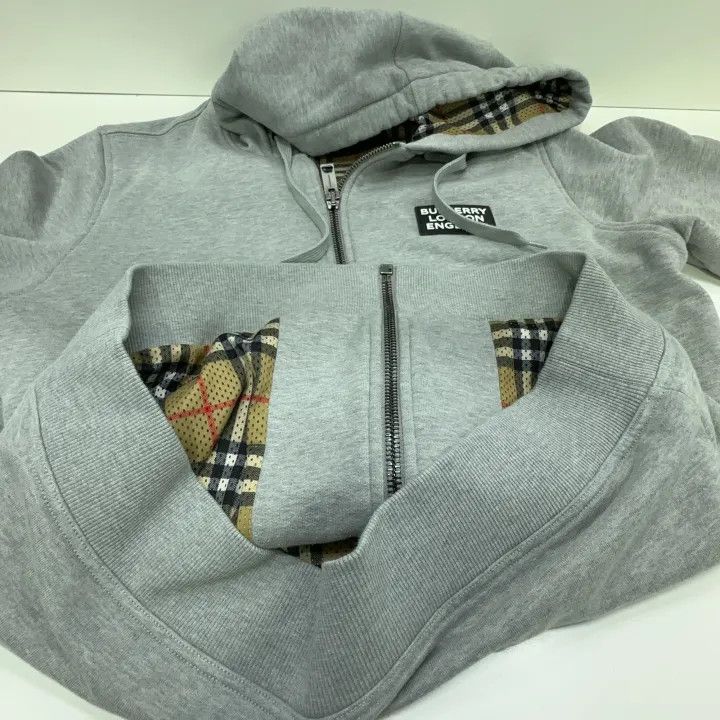 Burberry Burberry Gray Logo Hoodie for Casual Wear 0079 Size M / US 6-8 / IT 42-44 - 7 Thumbnail