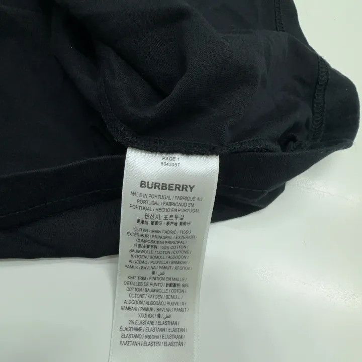 Burberry Burberry Black Check Short Sleeve T-Shirt 0079 Size M / US 6-8 / IT 42-44 - 3 Thumbnail