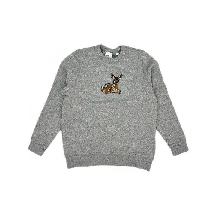 Burberry Burberry Gray Deer Graphic Sweatshirt for Women 0079 Size M / US 6-8 / IT 42-44 - 2 Thumbnail