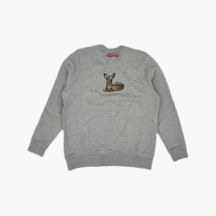 Burberry Burberry Gray Deer Graphic Sweatshirt for Women 0079 Size M / US 6-8 / IT 42-44 - 3 Thumbnail