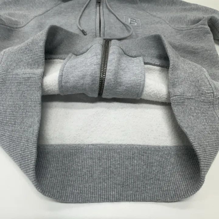 Burberry Burberry Gray Logo Embroidered Zip-Up Hoodie 0079 Size M / US 6-8 / IT 42-44 - 8 Thumbnail