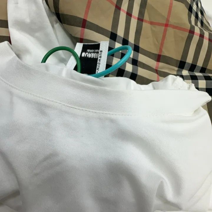 Burberry Burberry SS21 Check Cuffed Short Sleeve T-Shirt 0079 Size M / US 6-8 / IT 42-44 - 4 Thumbnail