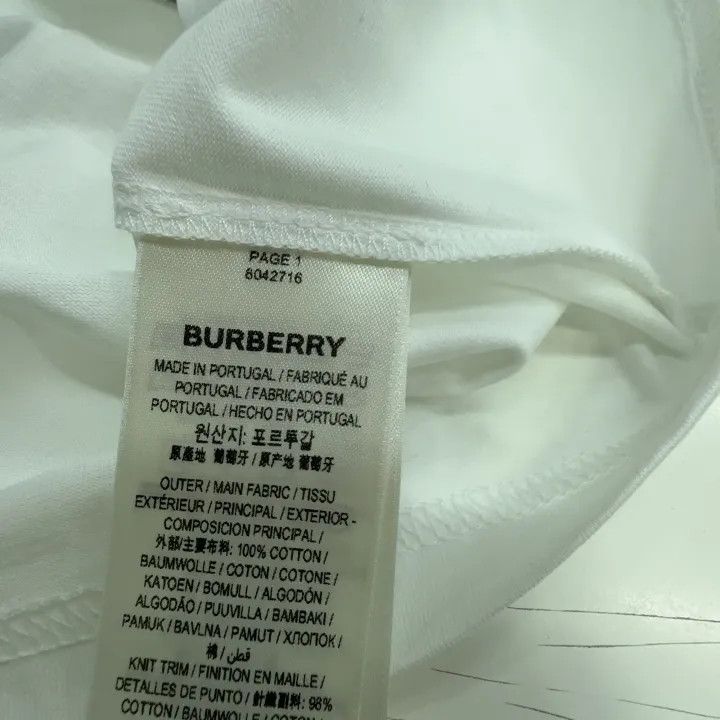 Burberry Burberry SS21 Check Cuffed Short Sleeve T-Shirt 0079 Size M / US 6-8 / IT 42-44 - 3 Thumbnail