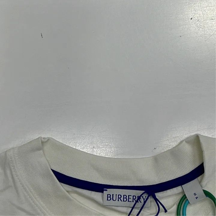 Burberry Burberry Logo Embroidered Knit Short Sleeve Tee 0079 Size S / US 4 / IT 40 - 2 Thumbnail