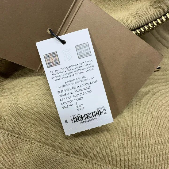 Burberry Burberry FW22 Embroidered Logo Zip Hoodie 0079 Size S / US 4 / IT 40 - 5 Thumbnail