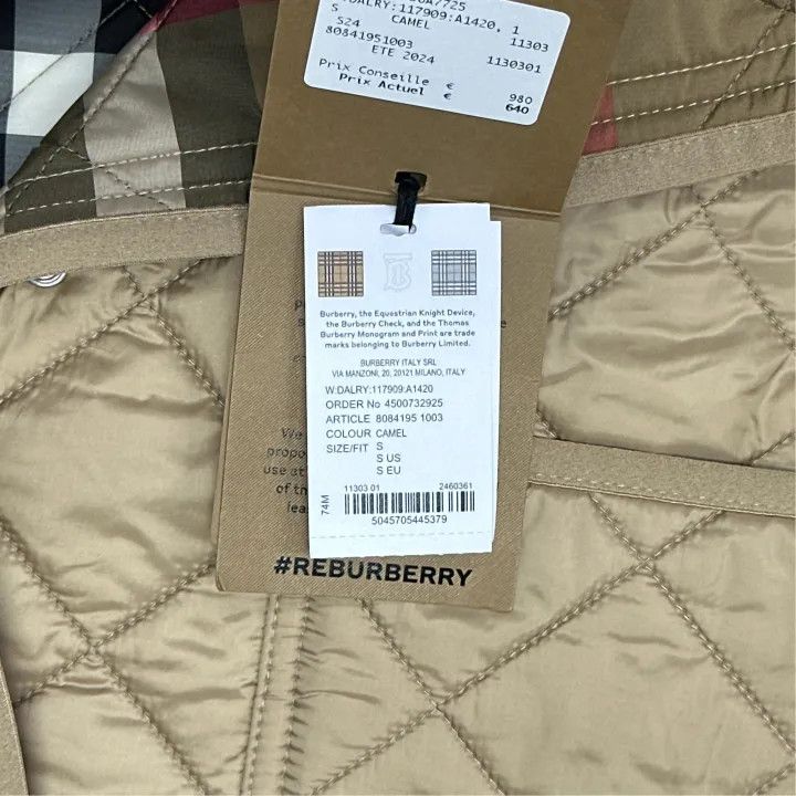 Burberry Burberry Beige Long Sleeve Button-Up Jacket 0079 Size S / US 4 / IT 40 - 3 Thumbnail