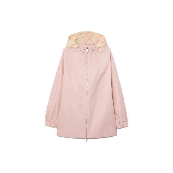 Burberry Burberry Pink Hooded Zip Jacket for Women 0079 Size S / US 4 / IT 40 - 2 Thumbnail