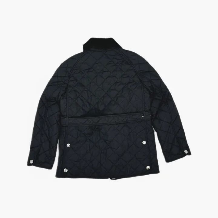 Burberry Burberry Black Waist-Cinched Quilted Jacket 0079 Size S / US 4 / IT 40 - 3 Thumbnail